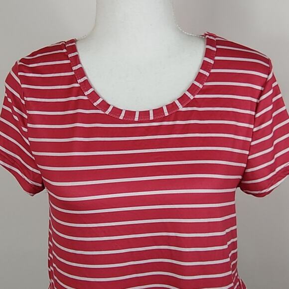 Lissome Lounge Striped Peplum Waist Top - Picture 2 of 8